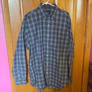 Tailorbyrd Navy and White Checkered Shirt